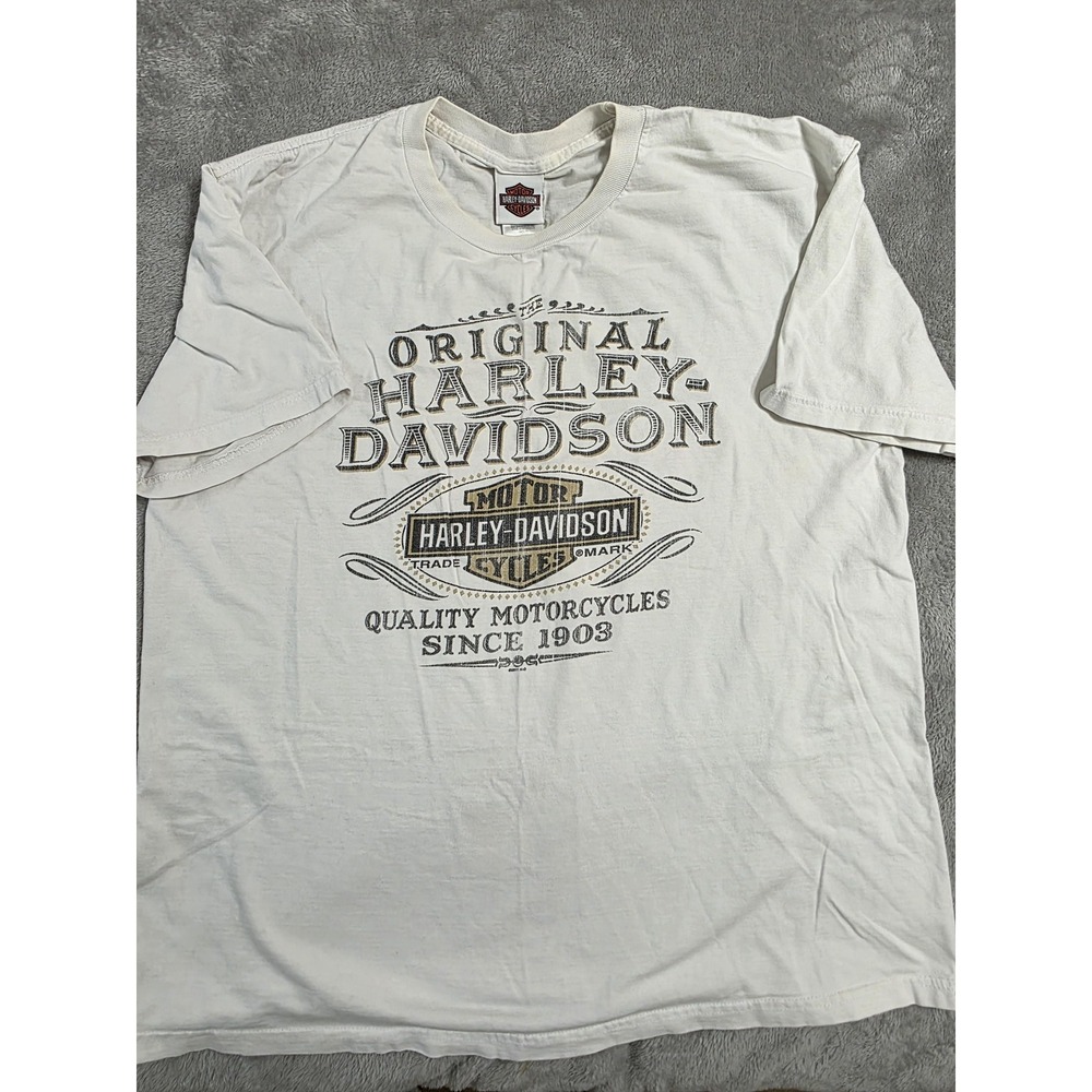 Harley-Davidson‎ Shirt Mens XL White New York City Dealer Graphic Motorcycle Tee